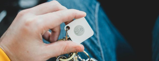 Tile tracker aan een sleutelhanger